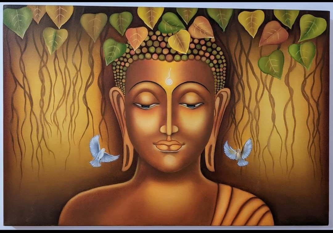 Meditative Buddha - Oil Painting